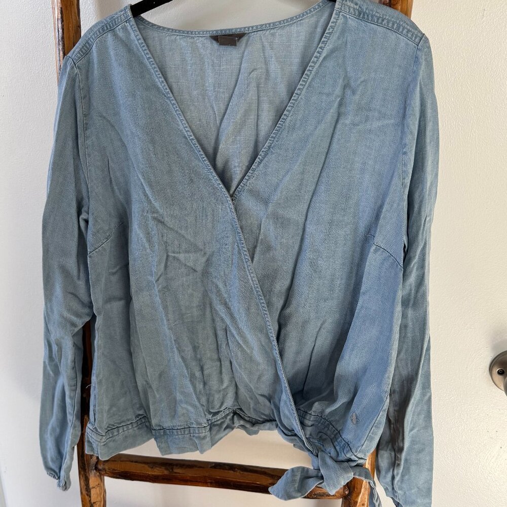 Eddie Bauer Denim Wrap Shirt